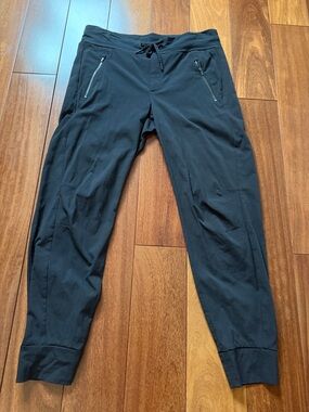 Athleta Black Track Joggers with Zip Pockets